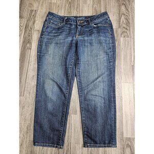 (3/$35) Sonoma Life + Style Capri Jeans Womens 8 Blue Stretch Denim Cropped